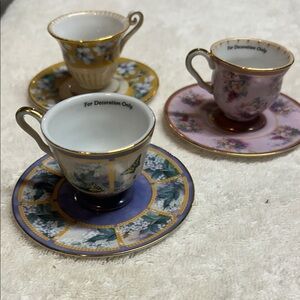 Set of 3 Bradford Editions Teacups and Saucers